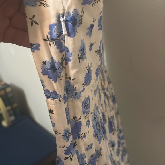 eShakti women's 100% cotton flower dress size 10 smocked back waist pockets - Picture 4 of 11